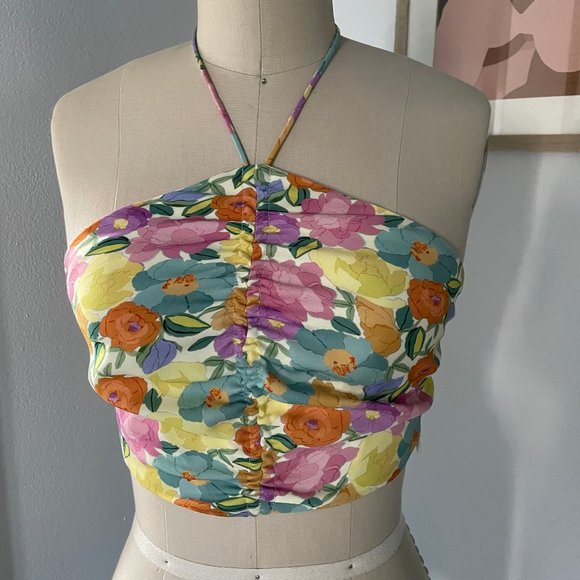ZARA Floral Printed Crop Top | US S | NWT - Picture 2 of 6